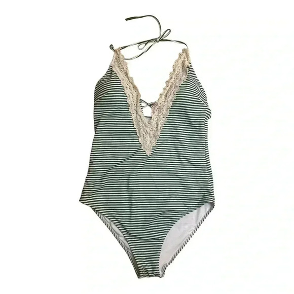 Cupshe Roman Holiday Lace One Piece Swimsuit size Large New with Tags NWT - Picture 6 of 10